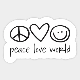 Peace Love World Sticker